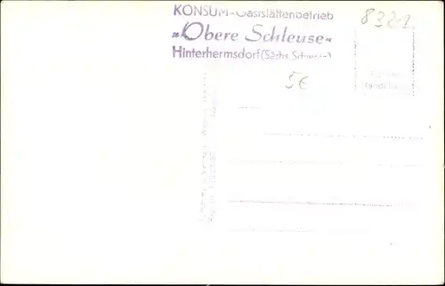 Foto Ak Hinterhermsdorf Sebnitz in Sachsen, Bootstation Obere Schleusen Klamm