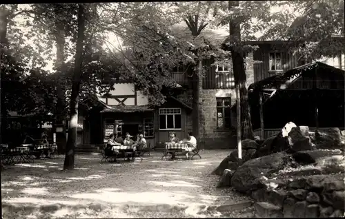 Ak Pfaffenstein Königstein an der Elbe Sächsische Schweiz, Fels Pfaffenstein, Gaststätte