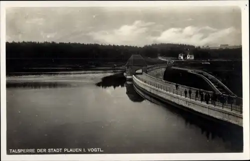 Ak Bergen im Vogtland, Talsperre der Stadt Plauen