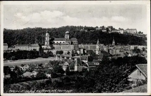 Ak Passau in Niederbayern, Blick auf die Stadt mit Oberhaus