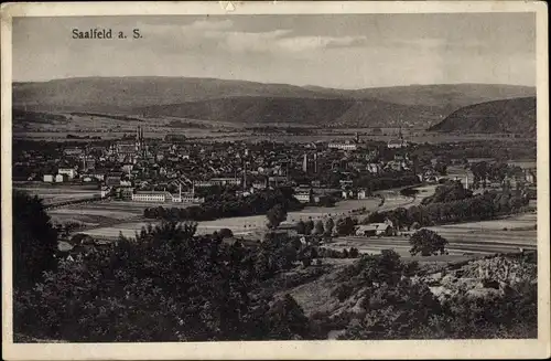 Ak Saalfeld an der Saale Thüringen, Panorama