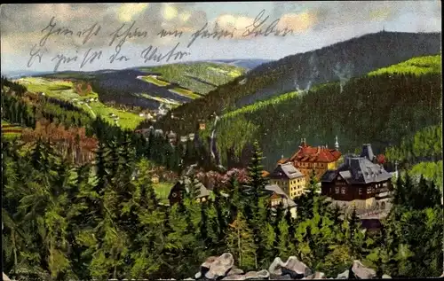 Ak Bärenfels Altenberg im Erzgebirge, Kurhausanlage Kaiserhof, Hotel Felsenburg