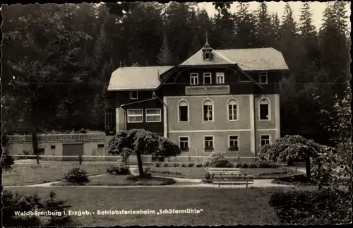 Ak Waldbärenburg Bärenburg Altenberg im Erzgebirge, Betriebsferienheim Schäfermühle