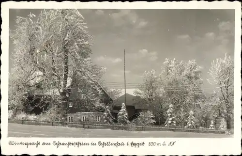 Ak Schellerhau Altenberg im Erzgebirge, Scharnhorstheim, Winter, Schnee