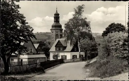 Ak Geising Altenberg im Erzgebirge, Blick zur Kirche