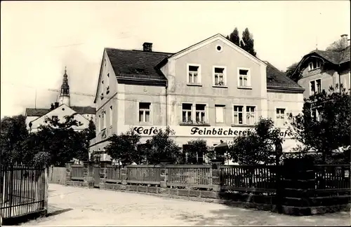 Foto Ak Weesenstein Müglitztal in Sachsen, Feinbäckerei, Café Liebscher