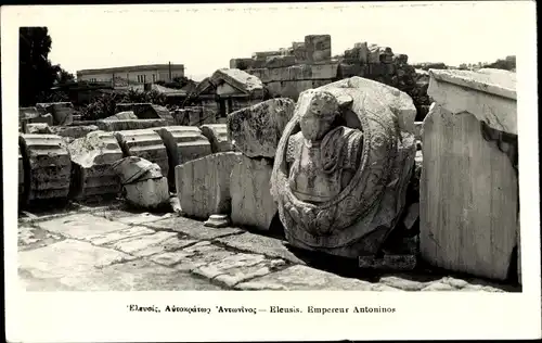 Ak Eleusis Elefsína Athen Griechenland, Empereur Antoninos