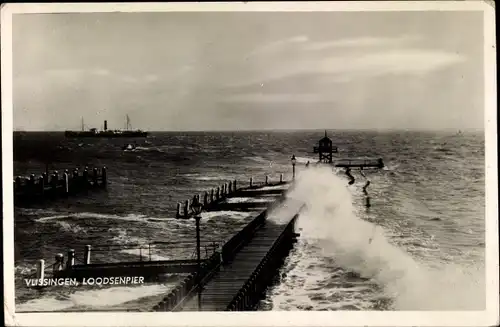 Ak Vlissingen Zeeland Niederlande, Loodsenpier