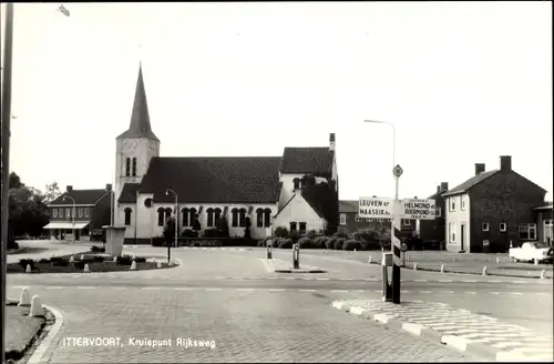 Ak Ittervoort Limburg Niederlande, Kruispunt Rijksweg