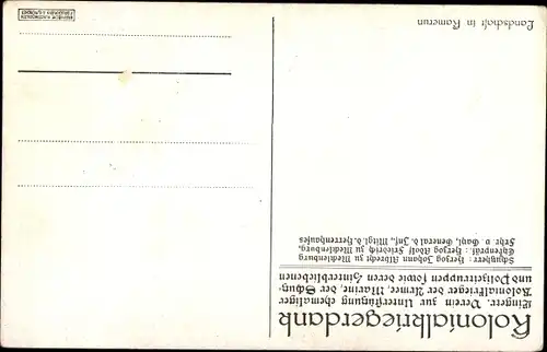 Künstler Ak Kamerun, Landschaft, Palmen, Kolonialkriegerdank