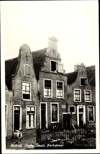 Ak Blokzijl Overijssel Niederlande, Oude Gevels Kerkstraat