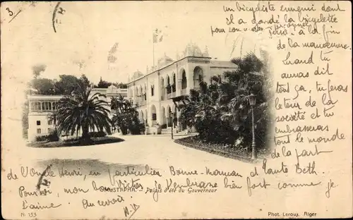 Ak Mustapha Algier Alger Algerien, Palais d'ete du Gouverneur