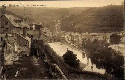 Ak Bouillon Wallonien Luxemburg, Vue prise du chateau, Brücke