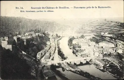 Ak Bouillon Wallonien Luxemburg, Panorama pris de la Ramonette