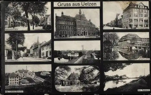 Ak Oldenstadt Uelzen in Niedersachsen, Realgymnasium, Außenmühle, Fischerhof, Kgl. Lehrerseminar