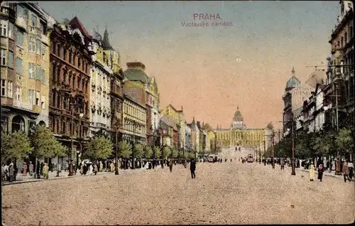 Ak Praha Prag Tschechien, Václavské náměstí, Wenzelsplatz