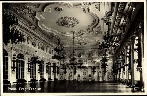 Ak Praha Prag Tschechien, Prazsky hrad, Prager Burg, Spanischer Saal