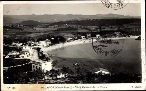 Ak Palamós Costa Brava Katalonien, Vista General de La Fosca