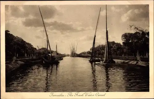 Ak Ismailia Ägypten, The Fresh Water Canal