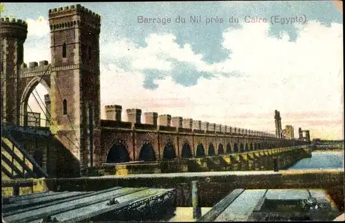 Ak Cairo Kairo Ägypten, Barrage du Nil