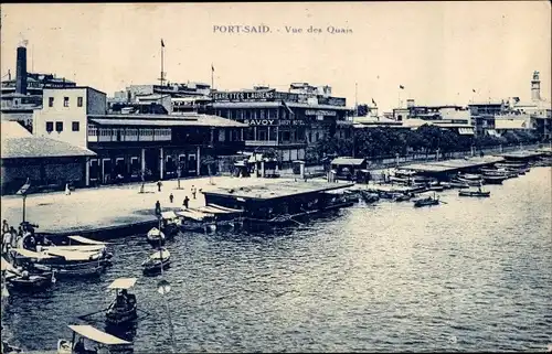 Ak Port Said Ägypten, Vue des Quais