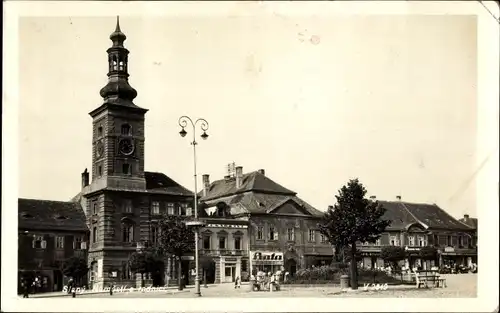 Ak Slaný Schlan Mittelböhmen, Namesti, radnice