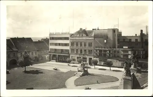 Ak Benátky nad Jizerou Benatek Mittelböhmen, Ortsansicht, Gartenanlagen