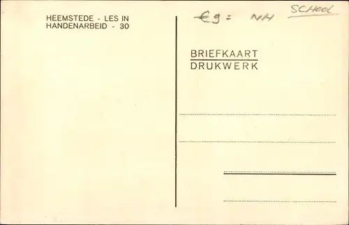 Ak Heemstede Nordholland Niederlande, Les in Handenarbeid