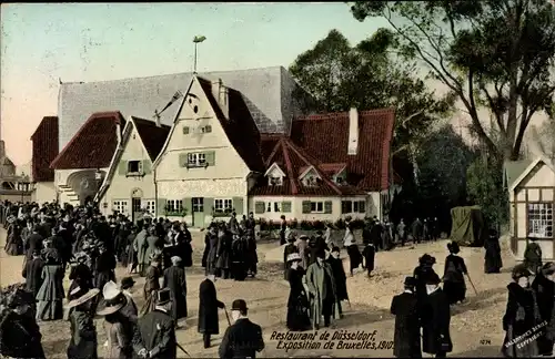 Ak Bruxelles Brüssel, Exposition 1910, Restaurant de Düsseldorf