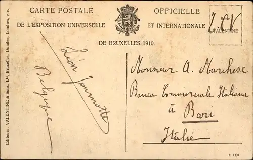 Ak Bruxelles Brüssel, Exposition 1910, Vue Generale