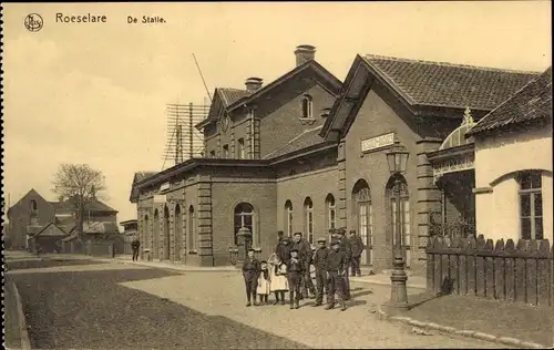 Ak Roeselare Roeselaere Rousselare Roulers Westflandern, Bahnhof
