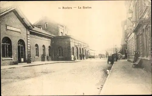 Ak Roeselare Roeselaere Rousselare Roulers Westflandern, La Station
