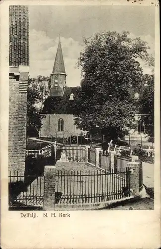 Ak Delfzijl Groningen, Ned. Herv. Kerk