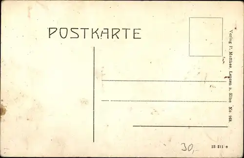 Passepartout Ak Lenzen an der Elbe Prignitz, Bahnhofstraße