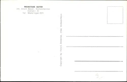 Ak Stetten Kernen im Remstal Württemberg, Weinstube Bayer