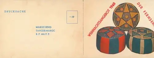 Klapp Ak Marokko, Weihnachtsangebot 1960, Weihnachtsgeschenke, Werbung