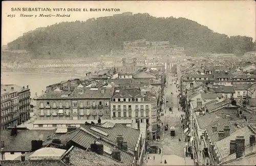 Ak Donostia San Sebastian Baskenland, Vista desde el Buen Pastor
