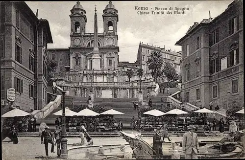 Ak Roma Rom Lazio, Piazza di Spagna