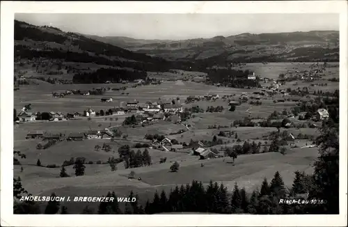 Ak Andelsbuch Vorarlberg, Panorama vom Ort