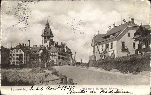 Ak Semmering in Niederösterreich, Grand Hotel Erzherzog Johann