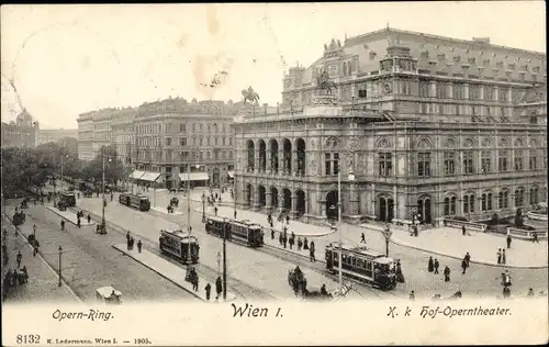 Ak Wien 1 Innere Stadt, K. k. Hof - Operntheater, Opernring
