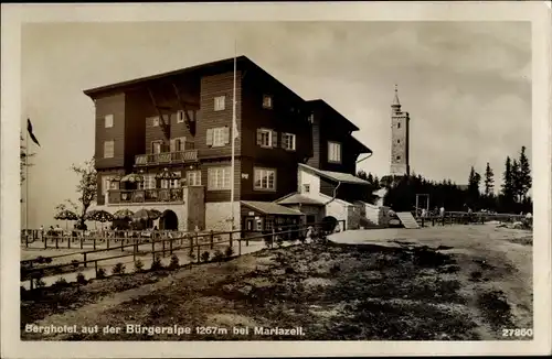 Ak Mariazell Steiermark, Berghotel auf der Bürgeralpe