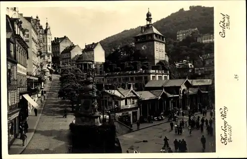 Ak Karlovy Vary Karlsbad Stadt, Markt