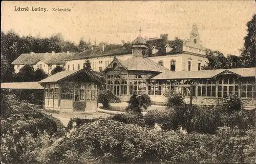 Ak Lázně Letiny Bad Lettin Region Pilsen, Kolonada