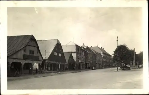 Ak Lomnice nad Popelkou Region Reichenberg, Husovo namesti