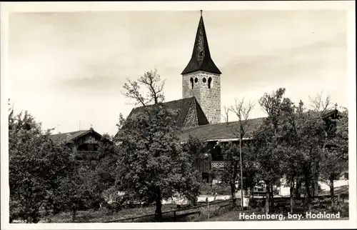 Ak Hechenberg Dietramszell in Oberbayern, Kirche