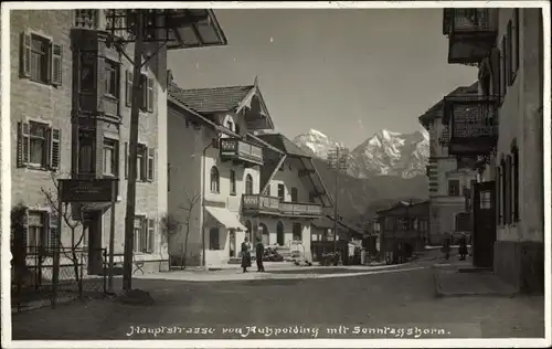 Ak Ruhpolding in Oberbayern, Hauptstraße, Sonntagshorn