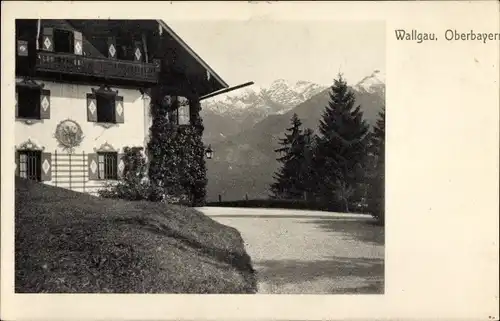 Ak Wallgau Oberbayern, Berghotel