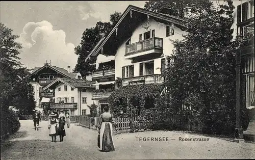 Ak Tegernsee in Oberbayern, Rosenstraße