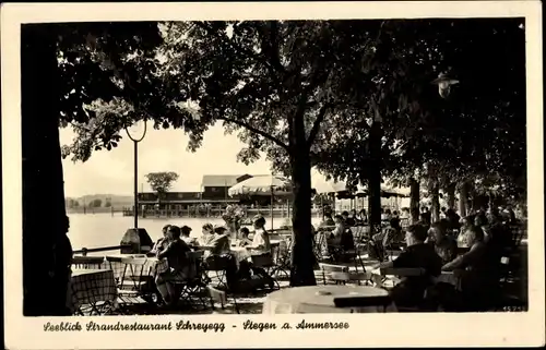 Ak Stegen Inning am Ammersee, Seeblick Strandrestaurant Schreyegg